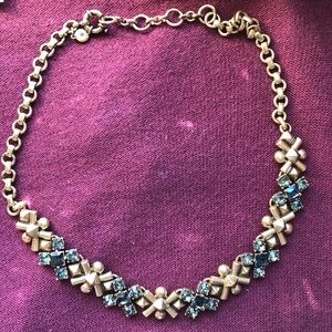 JCrew statement necklace gunmetal and gold